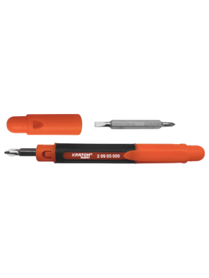 Отвертка Кратон мини переставная Complect 2 х 2 в 1 PH0/SL3/PH1 /SL4 70 мм