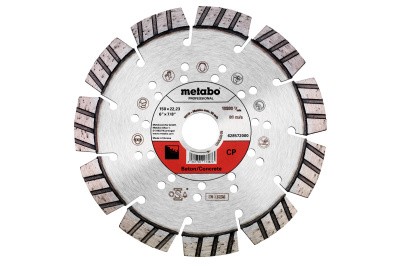 Смотреть алмазный отрезной диск metabo cp professional для бетона 150x22,23 мм на сайте «От и До.ру» Алмазный отрезной диск Metabo CP PROFESSIONAL для бетона 150x22,23 мм