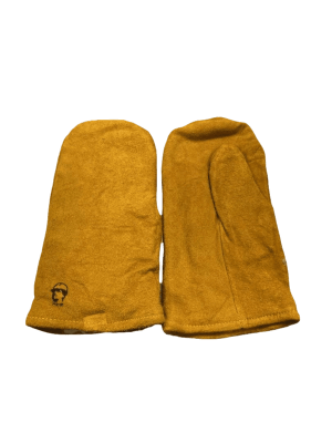 Рукавицы желтые цельноспилковые (2101), иск. мех, 1/72