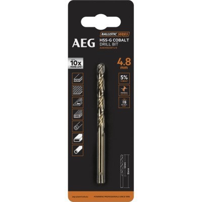 Сверло HSS-Co (4.8х52х86 мм) AEG AAKHSSCBT4-8 4932479331