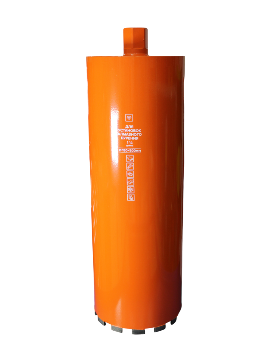Фото Коронка алмазная КРАТОН (180х500 мм; 1 1/4") для установок алмазного бурения от002004082