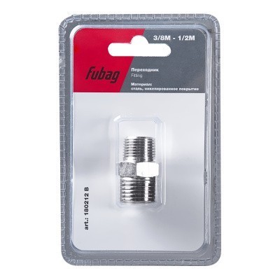 Переходник Fubag 3/8 дюйма M на 1/2 дюйма M, блистер 1 шт