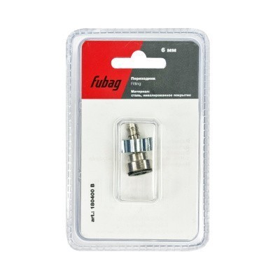 Переходник Fubag байонет на елочку 6мм с обжимным кольцом 9Х11мм, блистер 1 шт