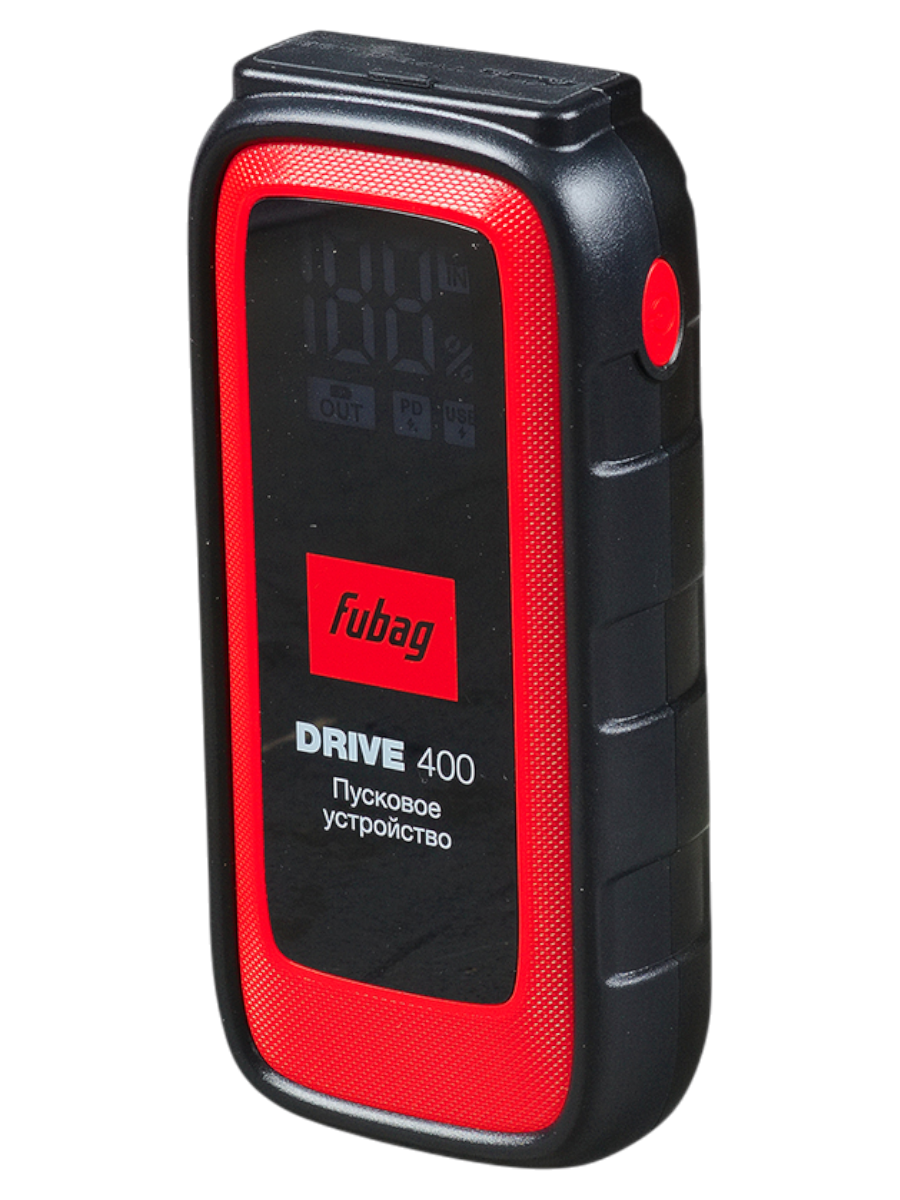 Фото Устройство пусковое Fubag DRIVE 400 (ток запуска 400 А, емкость аккумулятора 8 000 мАч, type C) (46672) от004002575