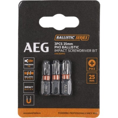 Биты ударные AAK253PH3 (3 шт; PH3; 25 мм) AEG 4932479169