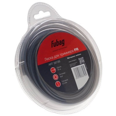 Триммерная леска Fubag сечение круглое L 40 м * 2.4 мм