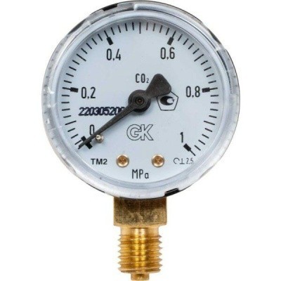 Манометр Газовый 1,25/2,5 МПа, 50 мм, М12х1,5 KRASS
