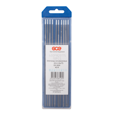 Электрод KRASS Wzr8 Белый, 2,0х175 мм, легирующие элементы: 0,7-0,9 % ZrO2 (оксид циркония)