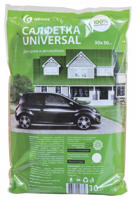 Салфетка микрофибра GRASS, 220 г/м, 30х30см (10шт)
