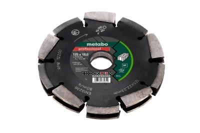 Алмазный шлифовальный диск Metabo UP универсальный 125x18x22,23 мм
