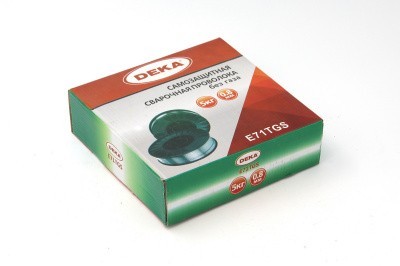 Сварочная проволока DEKA E71TGS порошковая 0.8 мм, 5 кг