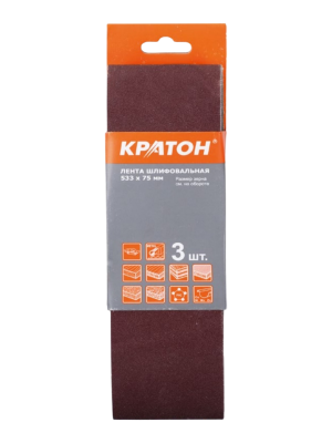 Лента шлифовальная Кратон 533x75xP40 3 шт