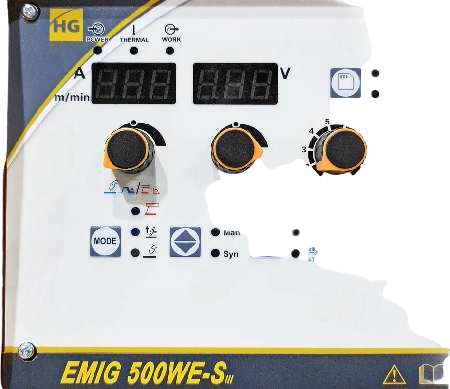 Фото Полуавтомат сварочный HUGONG EMIG 500WE-S III (цифровой подающий) (без горелки и кабель-пакета) от011000221