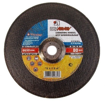 Обдирочный круг Луга A 24 R BF 230х6х22 мм, упаковка 25 шт