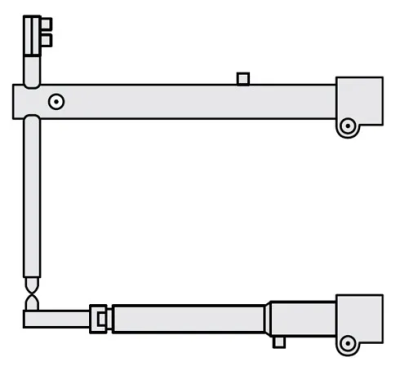 Плечи Fubag 40х700 мм прямые с тонким нижним плечом для серии RS