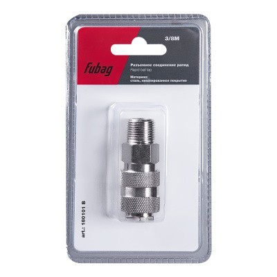 Разъемное соединение Fubag рапид (муфта), 3/8 дюйма M, наружн. резьба, блистер 1 шт
