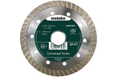 Алмазный отрезной диск Metabo SP-UT универсальный TURBO 125x22,23 мм