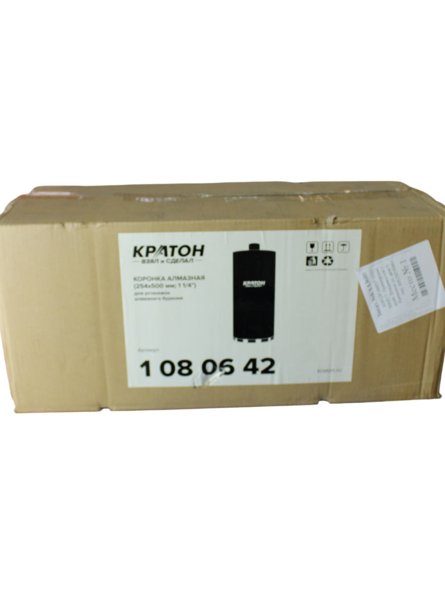 Фото Коронка алмазная КРАТОН (254х500 мм; 1 1/4") для установок алмазного бурения от002004090