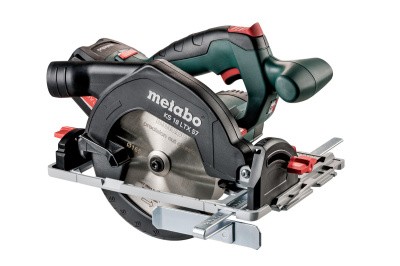Аккумуляторная ручная дисковая пила Metabo KS 18 LTX 57 2x5.2 А*ч, Зарядное устройство ASC 30-36 В «AIR COOLED»