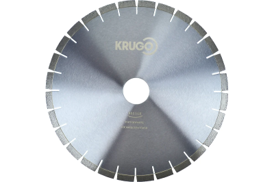 Диск алмазный сегментный по граниту, бесшумный 400x40x3.6x60x15 мм Krugo BSG16A