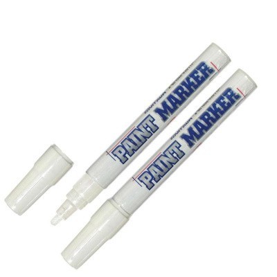 Маркер-краска MunHwa "Slim" белый 2мм, нитро-основа