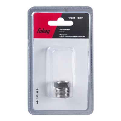 Переходник Fubag 1/2 дюйма M на 3/8 дюйма F, блистер 1 шт