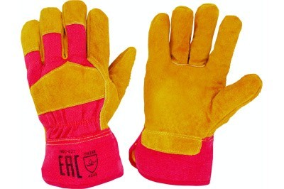 Перчатки спилковые Огненный львы утепленные (спилок B 0,9-1,1мм)