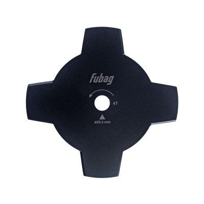 Триммерный диск Fubag 4 лопасти внешний диаметр 255мм посадочный диаметр 25.4мм толщина 1.6мм