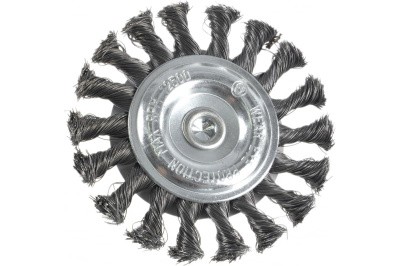 Щетка витая стальная проволока (100 мм; хвостовик 6 мм) для дрели №087 АТАКА 22419