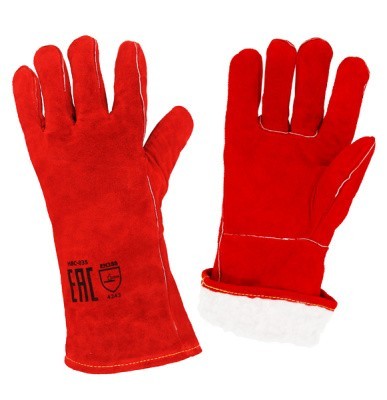 Краги Оберон ТРЭК утепленные (спилок B 0,9-1,1 мм/ искусственный мех)