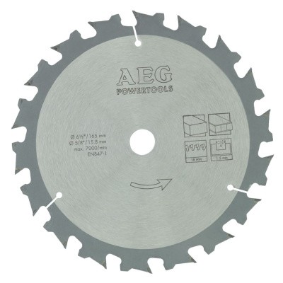 Диск пильный по дереву (165x15.8 мм; 18Z) AEG 4932430366