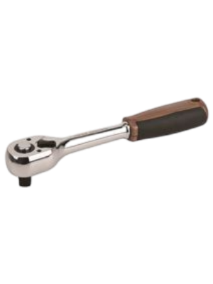 Ключ-трещотка Кратон с обрезиненной ручкой 3/8" (72зуб.)