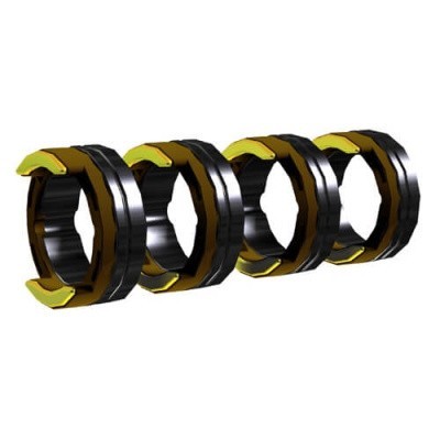 Комплект приводных роликов EWM AL 4R 2.4 мм коричнево-желтые