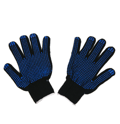 Перчатки 10 класс (6) с ПВХ черные