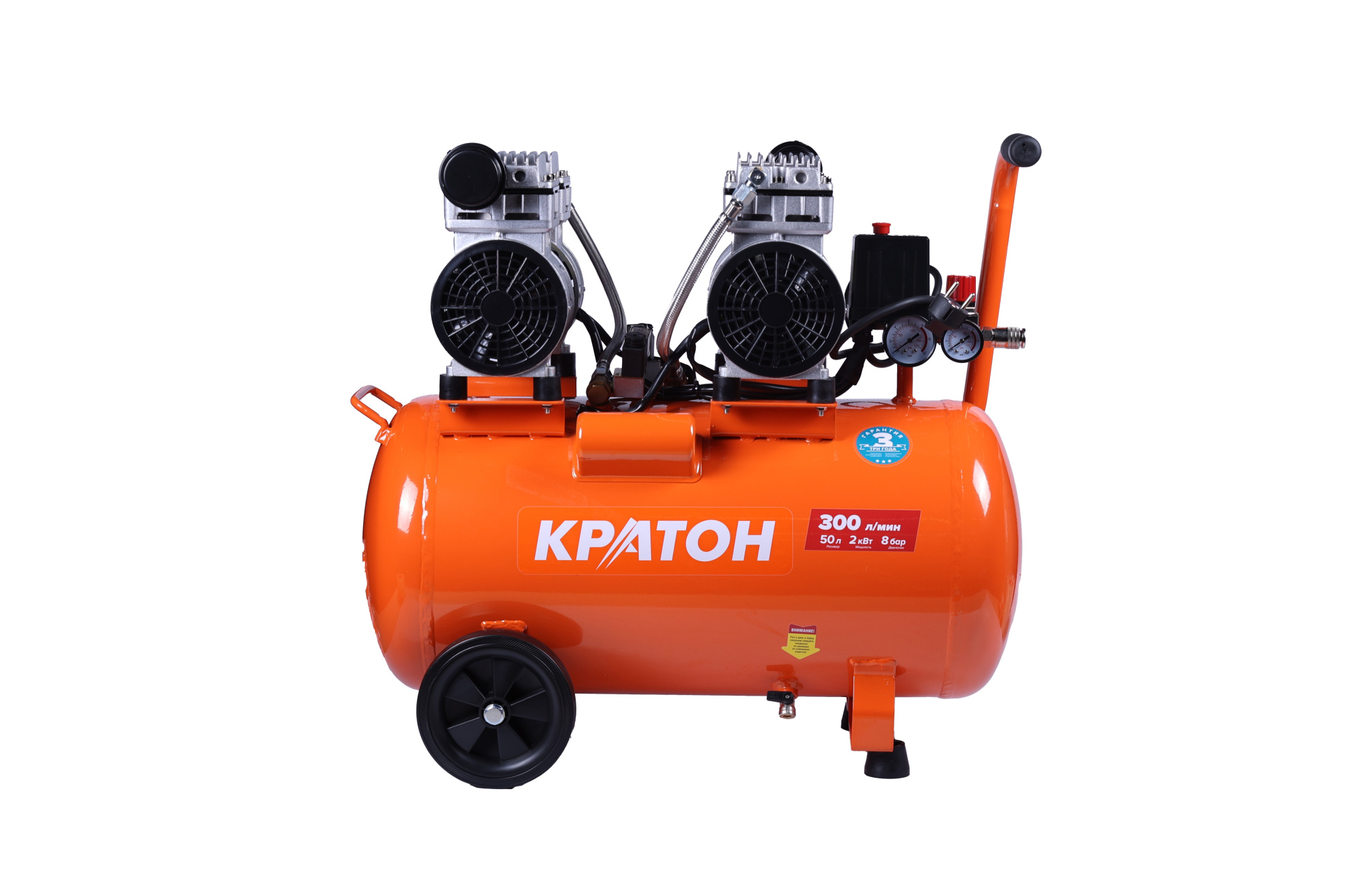 Фото Компрессор с прямой передачей безмасляный Кратон AC-300-50-OFS от002003761