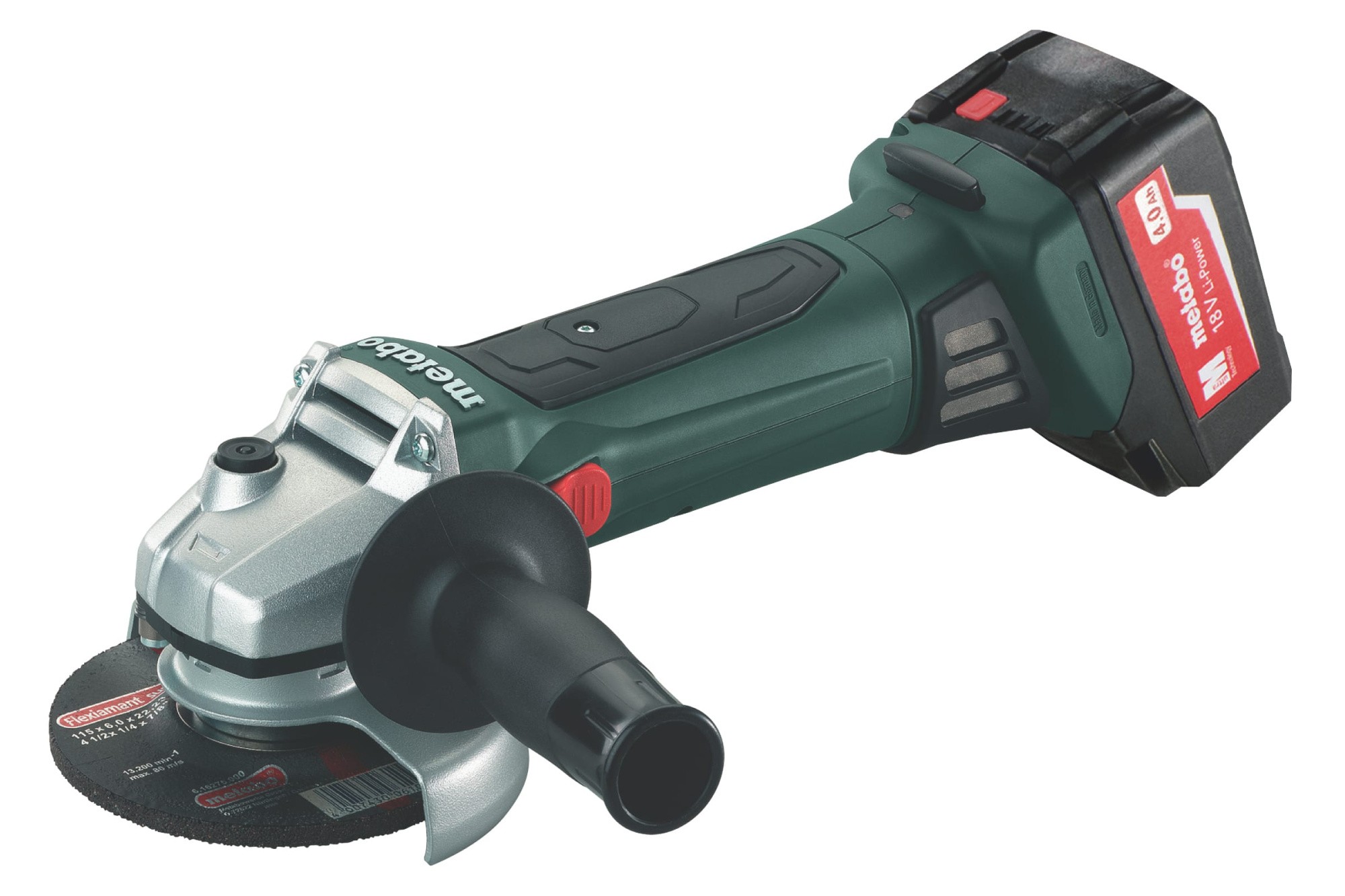 Фото Аккумуляторная угловая шлифмашина Metabo W 18 LTX 125 с аккумулятором и ЗУ T03330