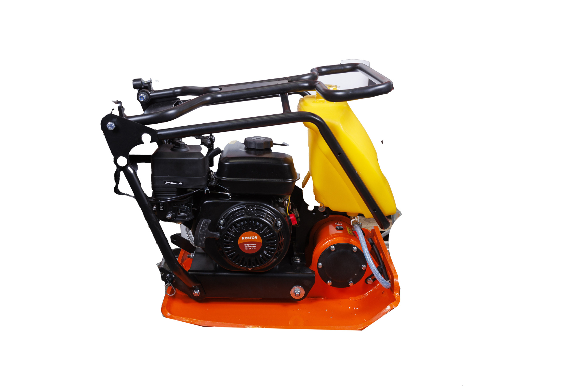 Фото Виброплита бензиновая КРАТОН (KR-PC100), LCT, 6.5 л.с.,5500/мин, 59x52см, подача воды от002003841