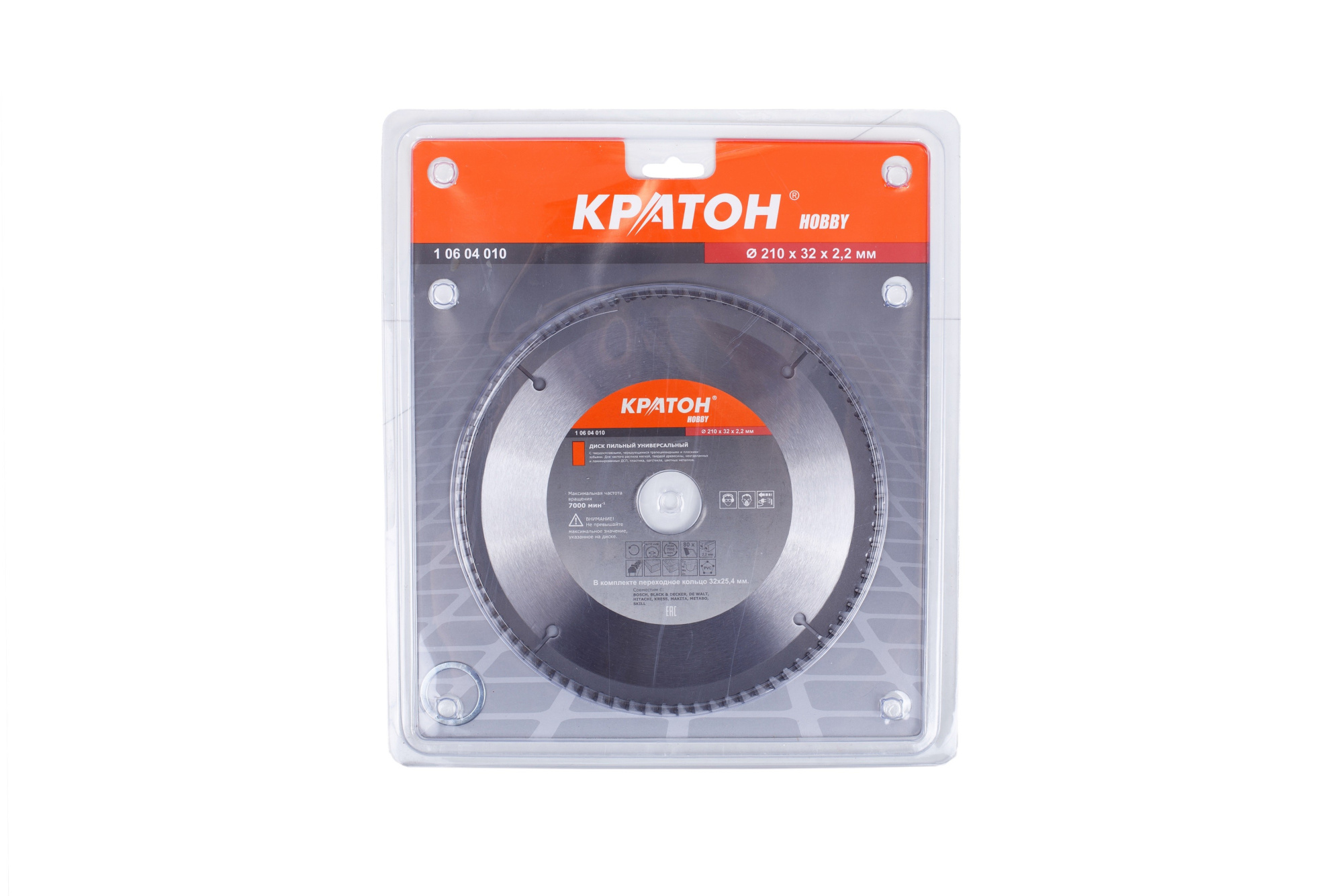 Фото Диск пильный универсальный Кратон Ø210x32/30х2,6 мм, 80Т от002002039