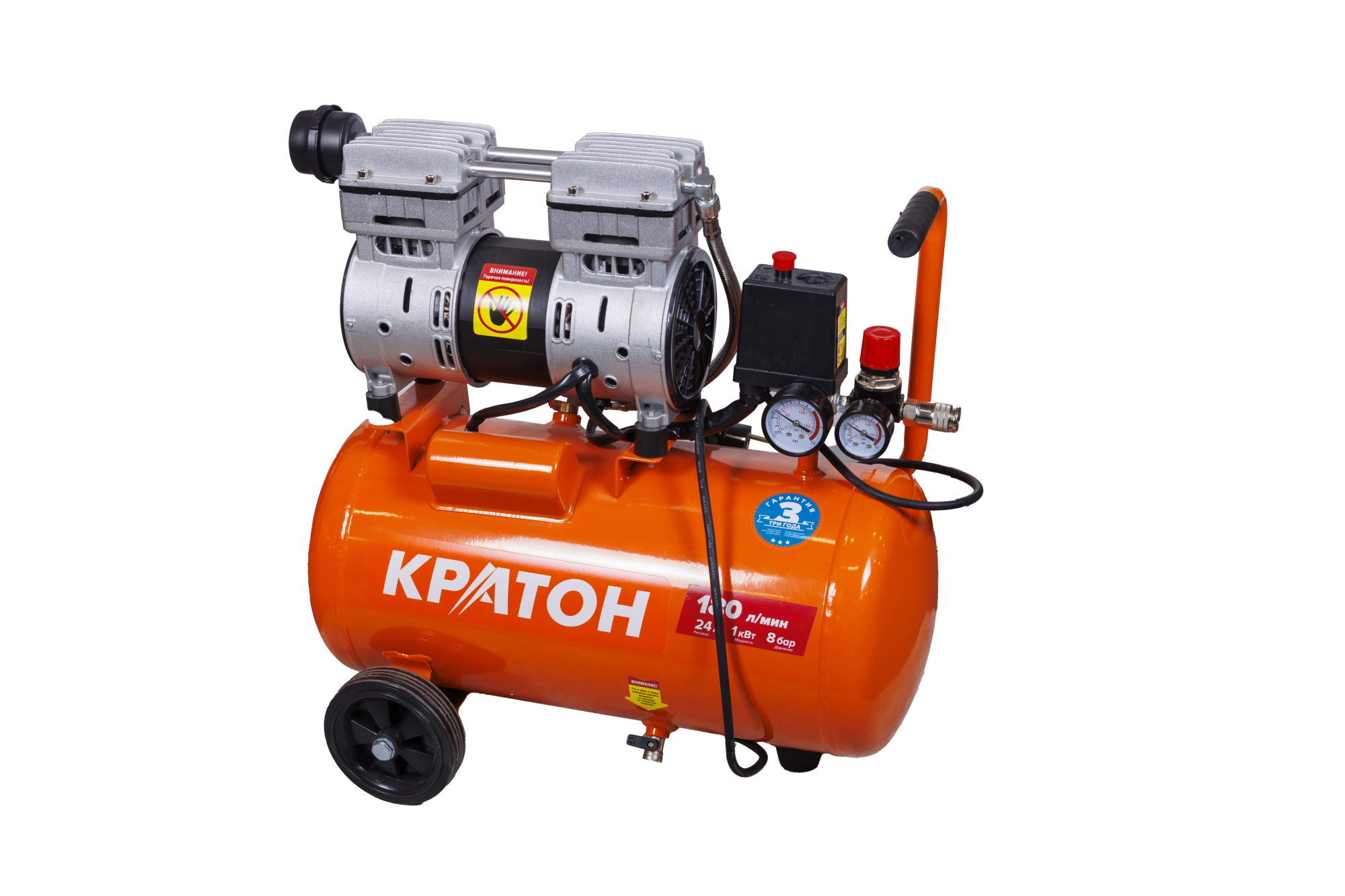 Фото Компрессор с прямой передачей безмасляный Кратон AC-180-24-OFS от002003760