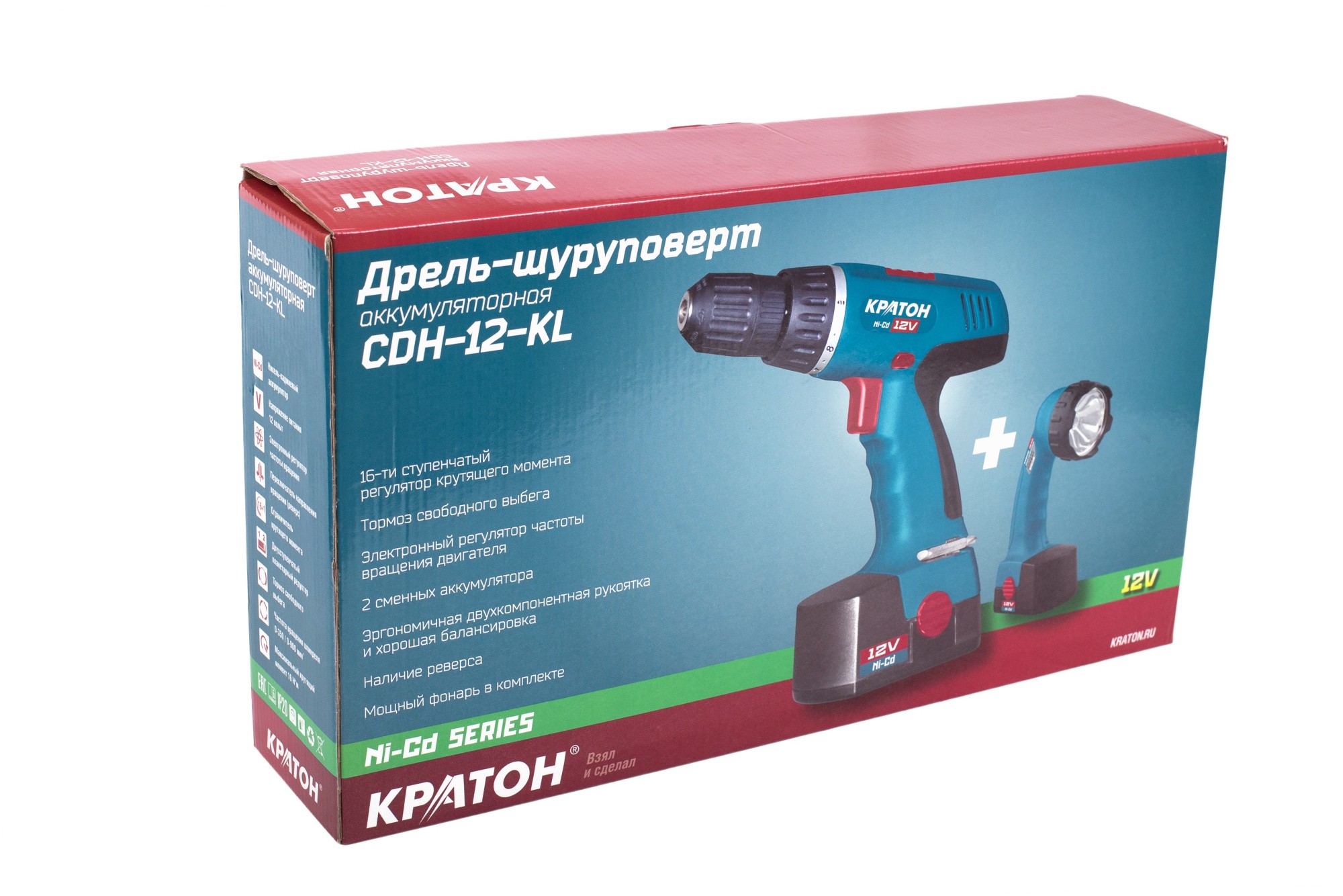 Фото Дрель-шуруповерт аккумуляторная Кратон CDH-12-KL от002003483