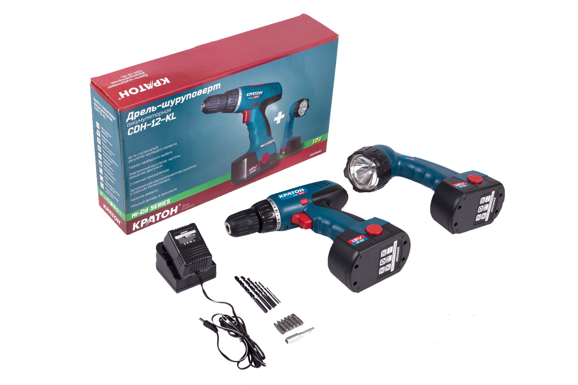 Фото Дрель-шуруповерт аккумуляторная Кратон CDH-12-KL от002003483