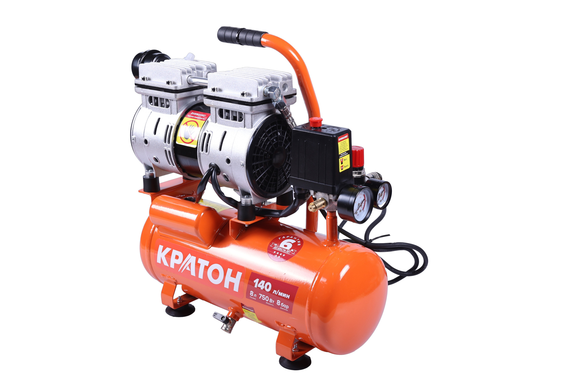 Фото Компрессор с прямой передачей безмасляный Кратон AC-140-8-OFS от002003759