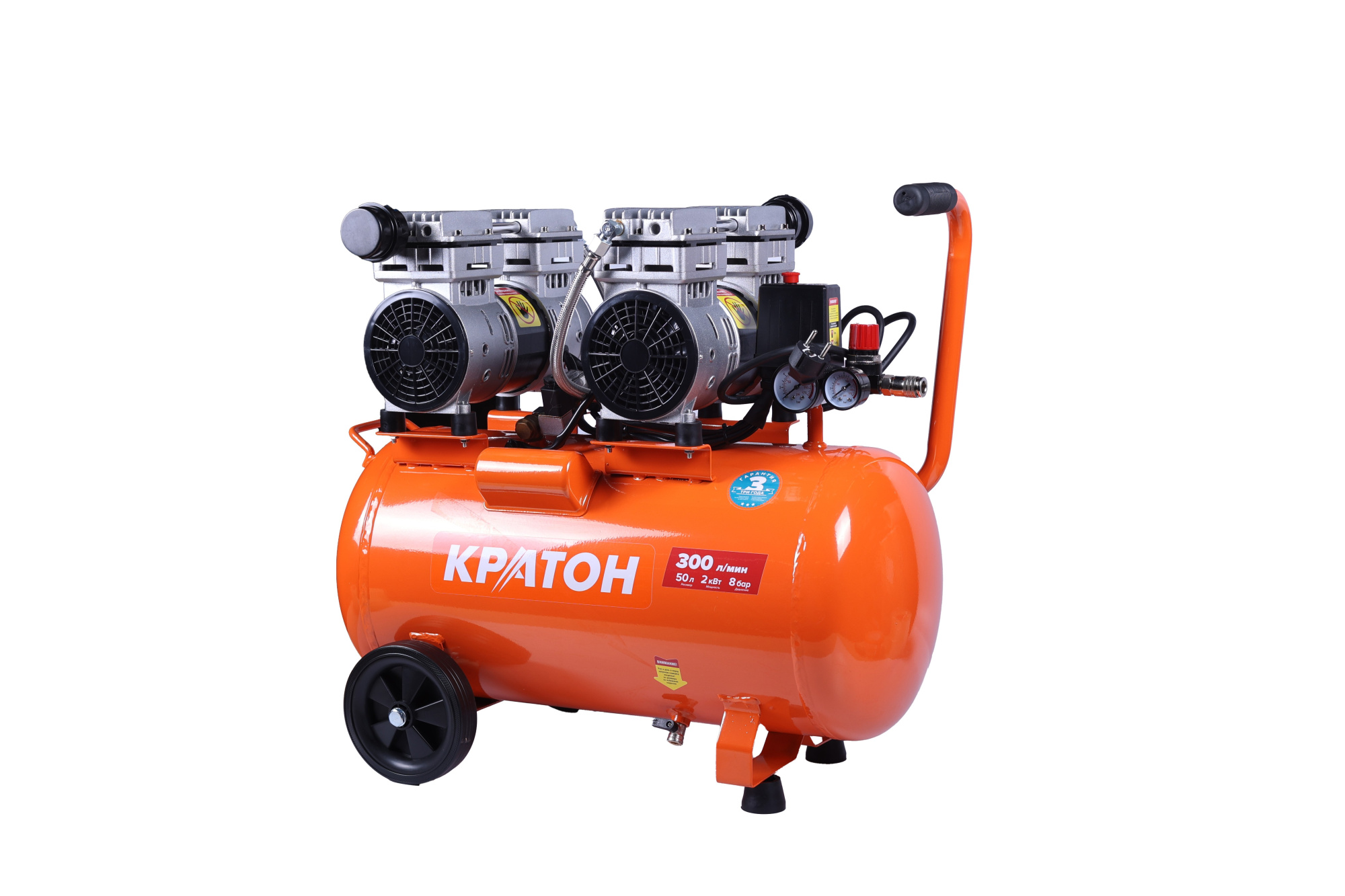 Фото Компрессор с прямой передачей безмасляный Кратон AC-300-50-OFS от002003761