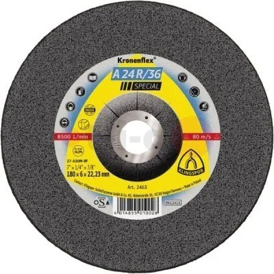 Обдирочный круг Klingspor A 24 R/36 Special 115x6x22,23, упаковка 10 шт