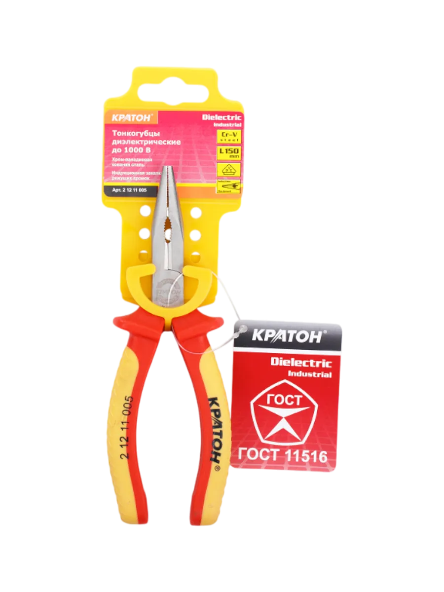 Фото Тонкогубцы Кратон диэлектрические до 1000 В Dielectric C-r-V 150мм от002002670