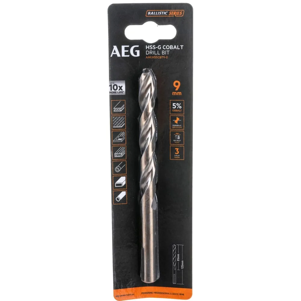 Фото Сверло HSS-Co (9х81х125 мм) AEG AAKHSSCBT9-0 4932479339 4932479339