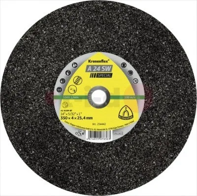 Отрезной круг Klingspor A 24 SW Special 350x4x25,4, упаковка 10 шт
