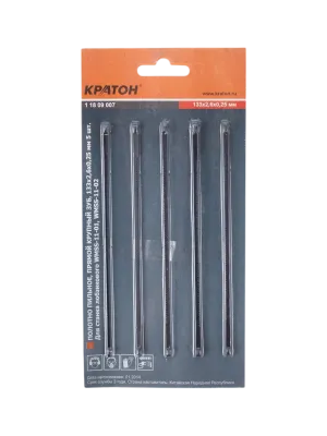 Полотно пильное Кратон, прямой крупный зуб, 0,25 мм 5 шт.