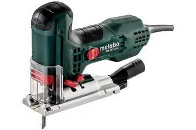 Лобзик Metabo STE 100 Quick + защитные пластины от опилок, пилка по дереву, пластиковый кейс