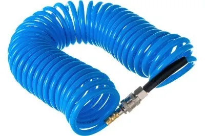 Шланг спиральный с фитингами рапид Fubag, полиуретан, 15бар, 6x10мм, 10м